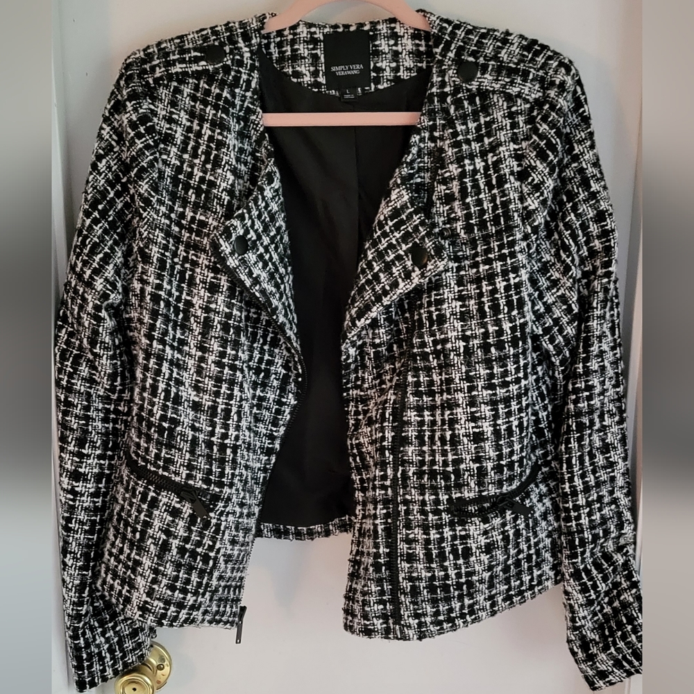 Simply Vera, Vera Wang Black & white jacket size large